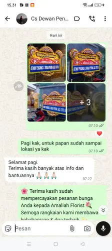 Testimonial Papan Bunga Pernikahan bumi serpong damai
